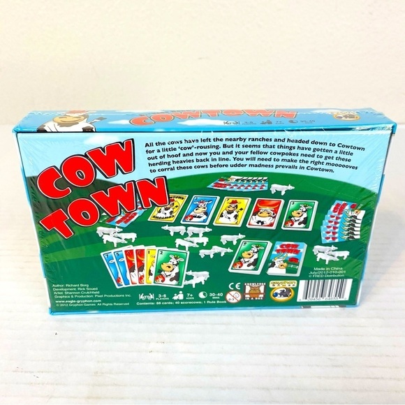 NIB Richard Borg’s Cowtown The Game To Play Til The Cows Come Home Ages 7+ - Picture 3 of 5